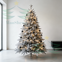 Sapin de Noël artificiel pré-éclairé de 9 pieds avec lumières LED, pour l'intérieur et l'extérieur, exportateur, personnalisable