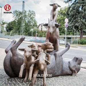 ARGE-figuras de animales de fundición de tamaño moderno, conejo ronze, fuente de agua - Product Image 3
