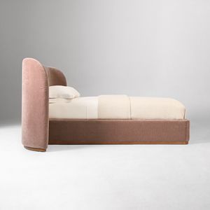 <span class=keywords><strong>Letto</strong></span> <span class=keywords><strong>matrimoniale</strong></span> moderno con testiera imbottita in <span class=keywords><strong>tessuto</strong></span> e struttura ad ali - Product Image 2