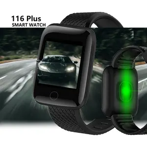2021 relógio inteligente 116 plus, pulseira de fitness pressão arterial frequência cardíaca pedômetro d13 à prova d'água esportes relógio inteligente pulseira