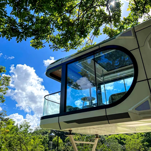 Cápsula espacial prefabricada portátil moderna Casas de hotel Contenedor de envío modificado Casa Panel sándwich para edificio de oficinas al aire libre - Product Image 6