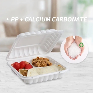 Cina all'ingrosso stile americano scatole da asporto incernierate contenitori Fast <span class=keywords><strong>Food</strong></span> 3 vano vassoio di cibo per ristorante - Product Image 5