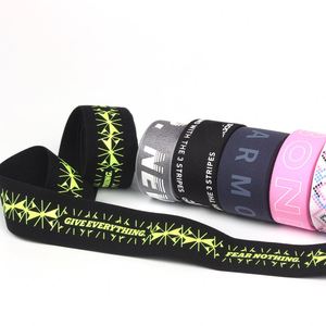 Eco-friendly 2.5Cm Wide Silicone Gripper <b>Elastic</b> Tape Soft Printed Logo <b>Elastic</b> Waist Band - Product Image 3