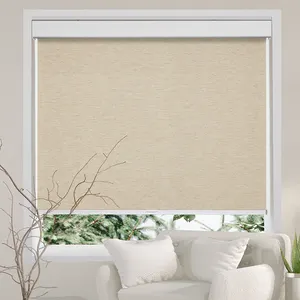 Hot Sale Eco-Friendly Natural Fabric Spring Curtain Window Blinds Cordless Roller Shades For Windows With Cassette Design