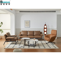 Couleur tan un siège fabriqué à foshan Italie élégant fauteuil en cuir pivotant