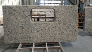 Brazilian Giallo Santa Cecilia Granito Cozinha Bancada Design Moderno Prefab Cor Bege Big Slab St. Cecilia <span class=keywords><strong>Granite</strong></span> Tile - Product Image 3