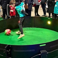 Système de jeu interactif de football circulaire d'intérieur pour la réactivité et les défis de football, idéal pour les lieux d'activités pour enfants
