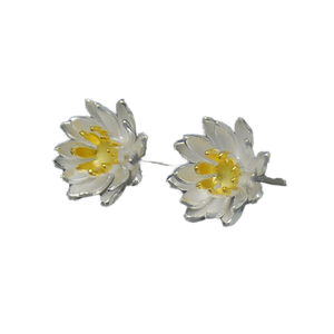 Unique Shamrock Shaped Solitaire Moissanite / Diamond Earrings for Women - Product Image 1