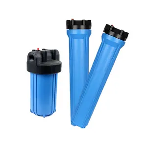 Sistema de filtro de agua de carcasa de filtro azul grande de 3 etapas de 20 pulgadas para el hogar