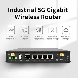 Kim loại Dual Band Dual Sim 5g công nghiệp Router wifi6 tường lửa ảo Mạng riêng 5G LTE Router với RS232 RS485 di làm <span class=keywords><strong>USB</strong></span> - Product Image 2
