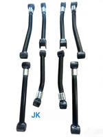 Kit de suspension 8 pièces avec bras de commande réglables robustes pour Jeep Wrangler TJ JK JL, compatible avec les modèles rehaussés de 2,5 à 4 pouces, tout-terrain 4x4
