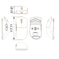 Mouse Gaming 3-Mode Logo Kustom PAW3395 Chip Nordic Dual 8K Polishing Rate Dapat Diisi Ulang Ringan OEM ODM Kabel & Nirkabel