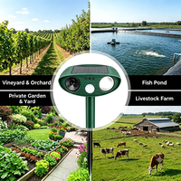 Répulsif d'animaux écologique alimenté par des batteries extérieures avec lumière LED clignotante, répulsif pour oiseaux rechargeable