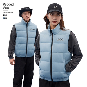 YKK cremallera banda <span class=keywords><strong>el</strong></span>ástica en <span class=keywords><strong>el</strong></span> dobladillo a prueba de viento cálido <span class=keywords><strong>chaleco</strong></span> acolchado hombres - Product Image 1