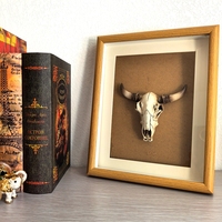 Dekorasi Dinding Tengkorak Banteng Resin Faux Taxidermy, Hiasan Kepala Sapi Rustic Western dengan Tali, Finishing Tulang Antik, Dekorasi Rumah Gaya Farmhouse
