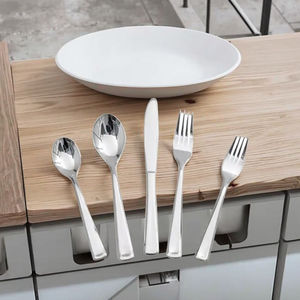 Cuillères ouvertes Fourchettes <span class=keywords><strong>à</strong></span> salade Gâteau Serveur Couteau <span class=keywords><strong>à</strong></span> beurre Ensemble Vaisselle en acier inoxydable Service Miroir Polonais pour les fêtes - Product Image 3