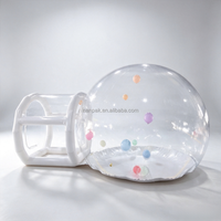 Dôme à bulles transparent gonflable avec tunnel de grimpette et souffleur d'air silencieux, tente à bulles en PVC transparente pour location de fête d'anniversaire