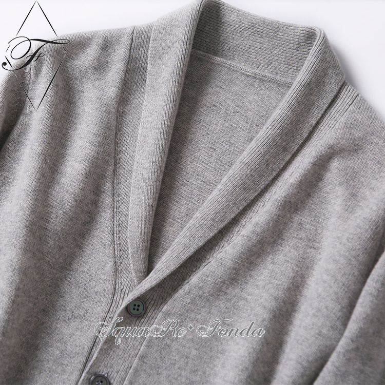 Лидер продаж, мужской модный вязаный кардиган с воротником-шалью, оптовая продажа, свитер