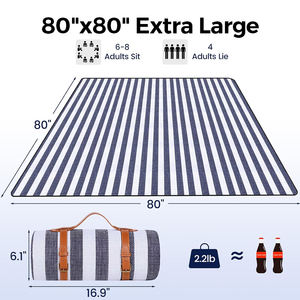 Wholesale High Quality <b>Waterproof</b> Custom Logo Size Folding Oxford Plaid Washable Travel Beach Thick Camping <b>Mat</b> Climbing Compact - Product Image 2