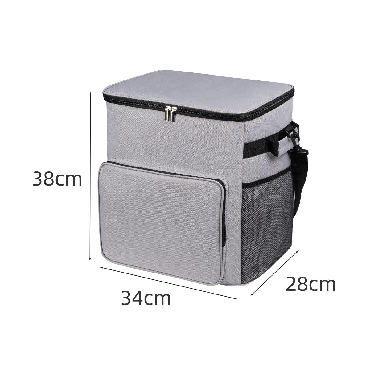 Gray insulated bag without trolley