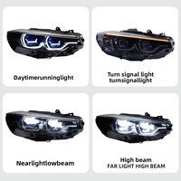Producto Más Vendido: Faros Delanteros LED de Doble Lente Modificados Estilo Cuchara para BMW Serie 4 F32, Conjunto de Faros