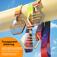 Médailles de Marathon Run Sportives Personnalisables Cristal Or Argent Cuivre Ébauches de Sublimation avec Logo Gravé Plaques de Trophées Personnalisées