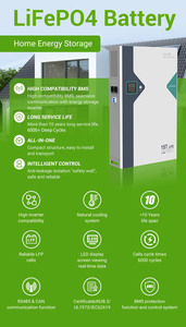 Sistema de Almacenamiento de Energía <span class=keywords><strong>Solar</strong></span> y para el Hogar Todo en Uno, Batería de Litio LiFePO4 de 48V 100Ah, 51.2V 5kWh, Controlador MPPT de Onda Sinusoidal Pura - Product Image 2