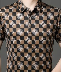 Polo de manga corta con cuello de golf para hombre, tejido de punto, patrón 3D - Product Image 4