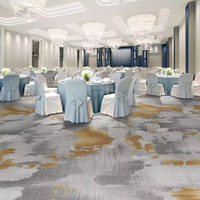 Tapis de sol bleus imprimés en 3D pour les salles, tapis imprimés de luxe pour hôtels 5 étoiles, tapis muraux pour hôtels