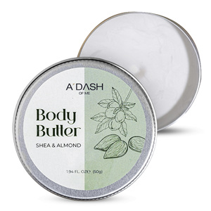ADash of Me Beurre Corporel au Karité et aux Amandes pour Peaux Sèches Hydratant Intensif Crème Corporelle Fouettée Bio Hydratation Profonde Non Grasse - Product Image 1