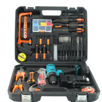 Perceuse à percussion sans fil 21V, kit compact 240V avec visseuse à chocs, batterie lithium-ion 21V, embouts de perçage
