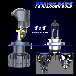 Vente en gros d'usine Phare LED super lumineux 140W, objectif <span class=keywords><strong>de</strong></span> projecteur H4 avec feux <span class=keywords><strong>de</strong></span> <span class=keywords><strong>croisement</strong></span>, température <span class=keywords><strong>de</strong></span> couleur 6000K - Product Image 4