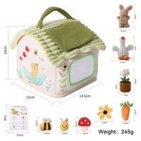 Nouveaux jouets sensoriels Montessori lavables 2026, tapis convertible avec rangement intégré, jouets pour bébés 0-12 mois, jouets en peluche en coton sur le thème de la ferme