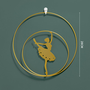 Cuadros Decorativos de Hierro Forjado Estilo Nórdico con Bailarina de Ballet, Decoraciones de Pared de Lujo para Sala de Estar - Product Image 4
