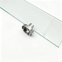 Support mural en métal 54088-CR pour salle de bain, étagère simple en verre, rangement cosmétique, accessoire sanitaire OEM ODM