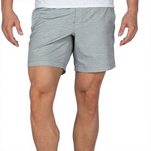 Pantalones Cortos Deportivos de Secado Rápido para Hombre, Color Sólido, Cintura Media, Cierre Elástico, Tejido de Poliéster, Casuales - Product Image 1