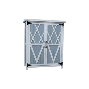 Armoire <span class=keywords><strong>de</strong></span> rangement extérieure ECO Material, petit hangar <span class=keywords><strong>de</strong></span> rangement avec étagère, <span class=keywords><strong>abri</strong></span> <span class=keywords><strong>de</strong></span> <span class=keywords><strong>jardin</strong></span> <span class=keywords><strong>en</strong></span> <span class=keywords><strong>bois</strong></span> avec 2 portes pour cour, patio, pelouse - Product Image 4