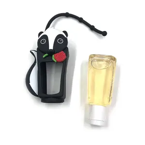 Пользовательский силиконовый 30 мл дезинфицирующее средство для рук гель бутылка спрей брелок для ключей путешествия дезинфицирующее средство для рук держатель с кисточкой силиконовый брелок