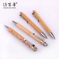 Stylo à bille en bois et bambou avec Clip en métal, 1 pièce, cadeau écologique, Logo personnalisé de haute qualité, promotion
