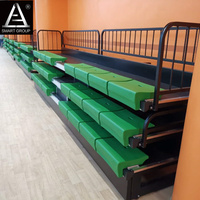 Tribunes télescopiques mobiles et flexibles, gradins rétractables pour gymnase et terrain de basketball