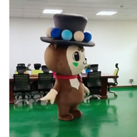Disfraz de Mascota Personalizado de Monstruo con Triple Gol, Traje de Halloween para Adulto de Personaje de Dibujos Animados Rojo y Azul, Servicio OEM ODM Personalizado