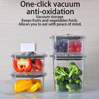 Groothandel BPA-vrije plastic vacuüm luchtdichte vaatwasserbestendige moderne vierkante opbergcontainer stapelbare bus voor gedroogd fruit