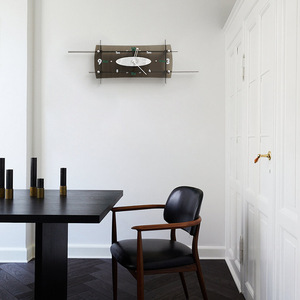 Wall Clock Rectangular Analog <b>Battery</b> <b>Operated</b> Scanning Mechanism Living Room Modern Minimalist Design - Product Image 1