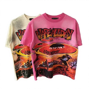 Camiseta de Verano para Hombre, Marca Nueva Vare, 100% Algodón, Manga Corta, Talla Grande, 240g, Bordado 3D con Diamantes, Estilo Y2K, Personalizable, para Usar Todo el Día - Product Image 2