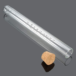 Tubo de Ensayo de Vidrio Tianjing 18x180mm con Fondo Redondo y Tapón de Corcho, Consumible de Laboratorio - Product Image 4
