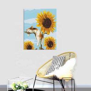1 pièce, dropshipping, <span class=keywords><strong>peinture</strong></span> au point <span class=keywords><strong>de</strong></span> croix moderne sans cadre, <span class=keywords><strong>tournesol</strong></span>, <span class=keywords><strong>peinture</strong></span> par numéros, haute qualité - Product Image 3