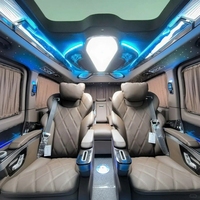 Kit de modernisation intérieure pour Mercedes V300L Vito : Sièges rotatifs, table de conférence centrale, canapé-lit, TV de toit, équipement de surclassement