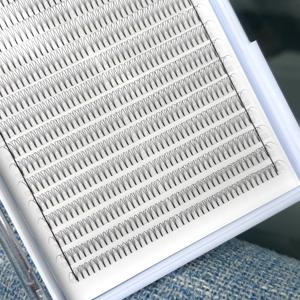 Extension ciglia vassoi <span class=keywords><strong>jumbo</strong></span> nero più scuro 3D premade fan 640 fan private label ciglia a stelo corto - Product Image 4