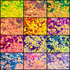 Entrepôts américains 12 pots de 2 oz de paillettes épaisses réfléchissantes pour le corps, les yeux, les cheveux, les ongles, les festivals, les gobelets, les boules à neige - Product Image 3