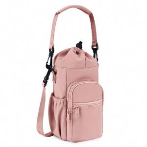 Custom Insulated Wine Cooler with Strap 40oz Polyester Sling Bag with Phone Pocket Crossbody - Product Image 2